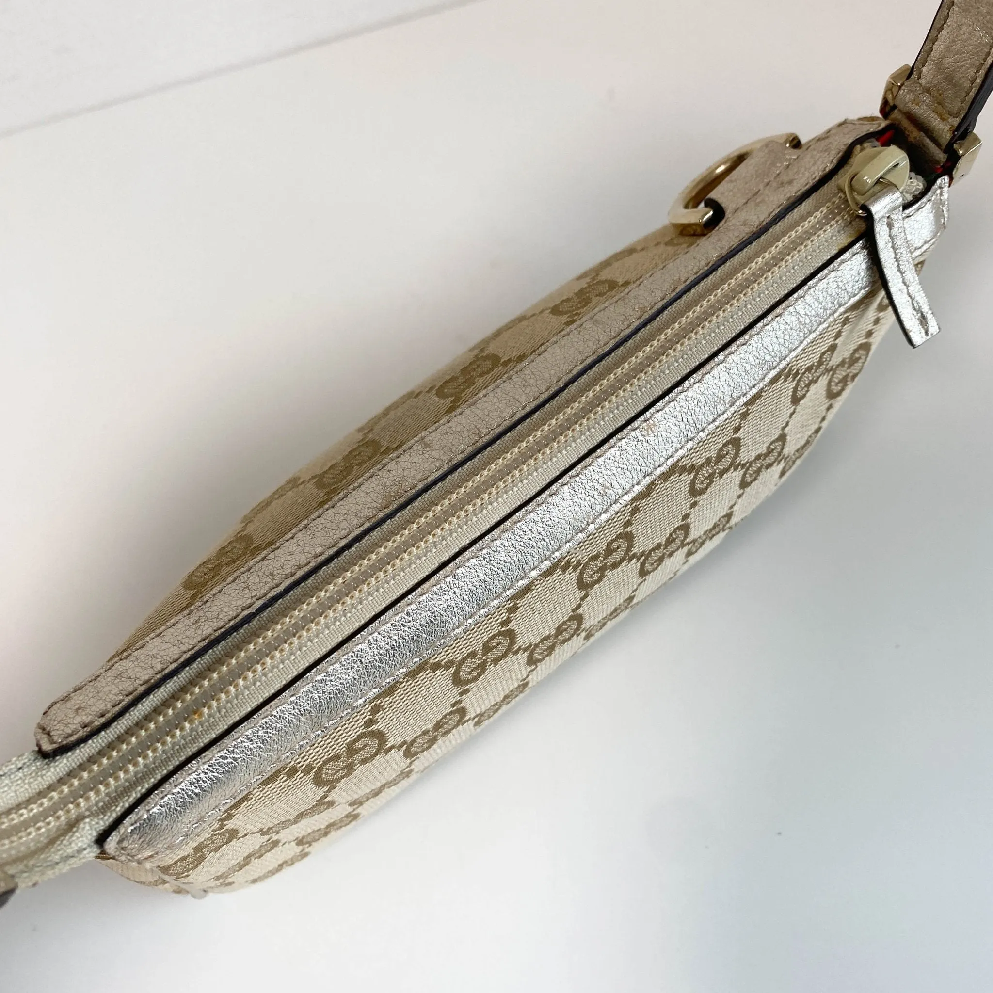 GG Canvas Pochette Bag Beige Gold