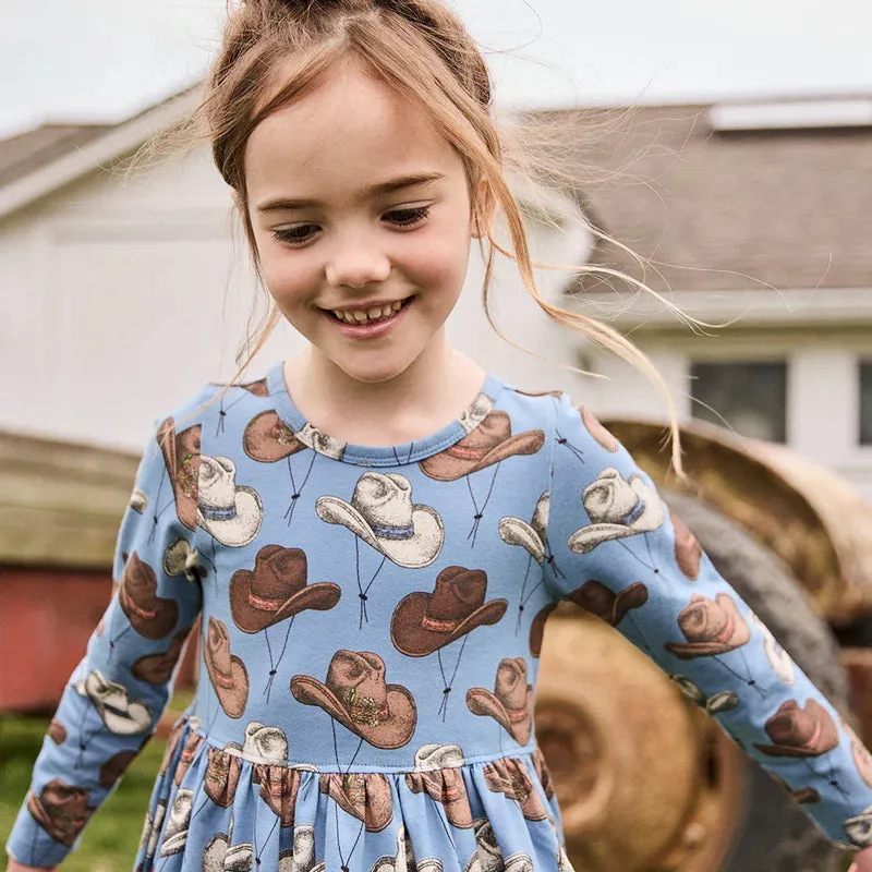 Girls Steph Dress - Cowboy Hats