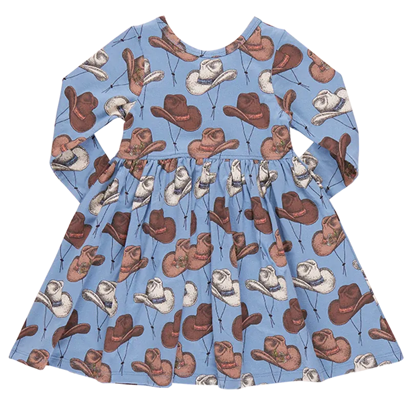Girls Steph Dress - Cowboy Hats
