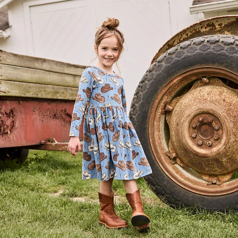 Girls Steph Dress - Cowboy Hats