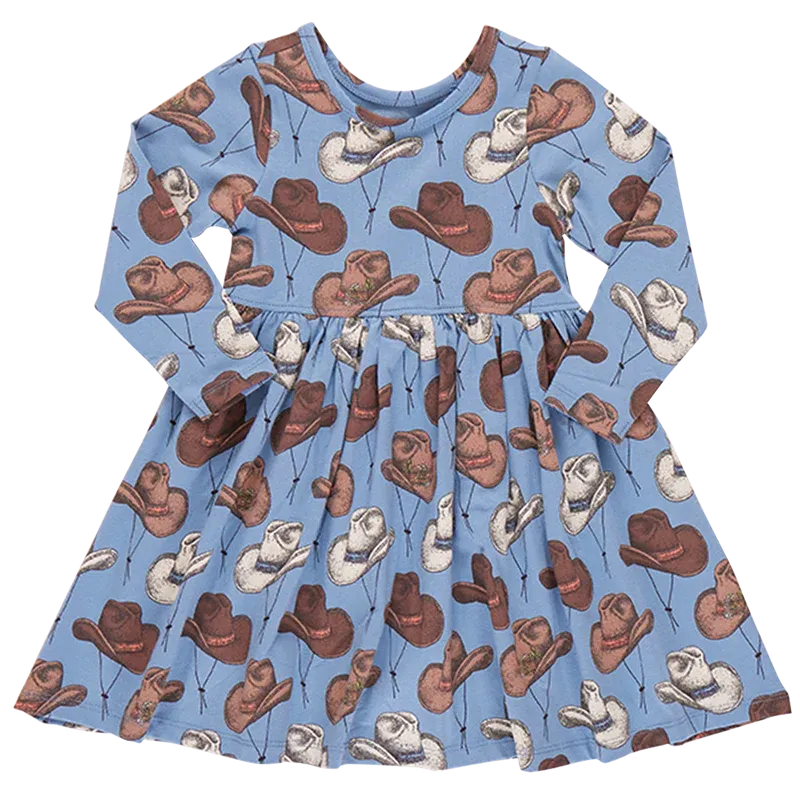 Girls Steph Dress - Cowboy Hats