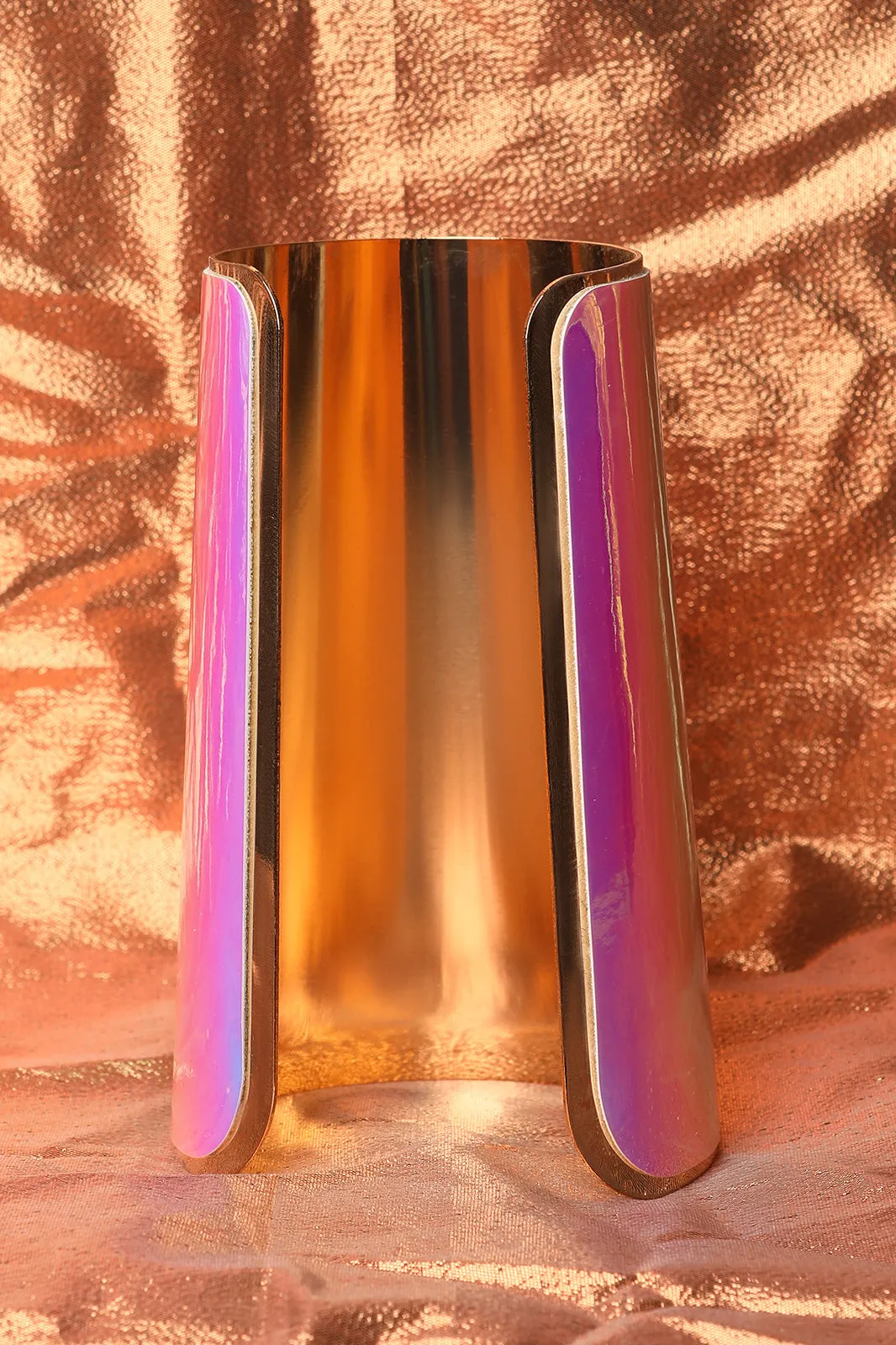 Glossy Iridescent Cuff Bracelet
