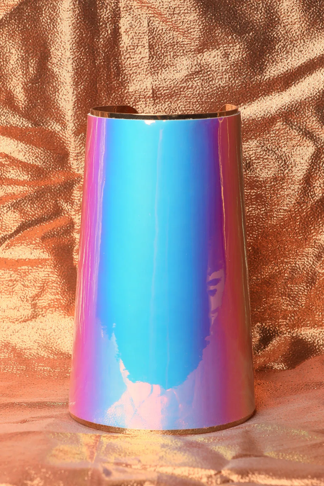 Glossy Iridescent Cuff Bracelet