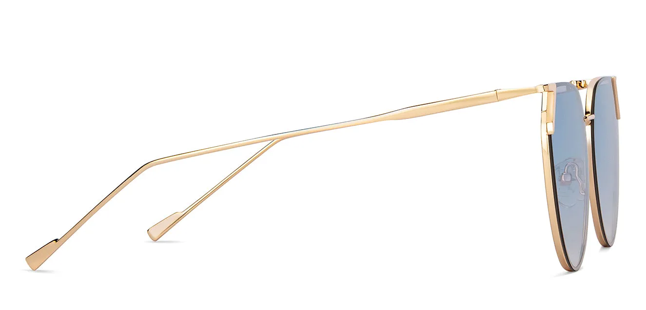 Gold Aviator Full Rim Unisex Sunglasses by Vincent Chase-151081