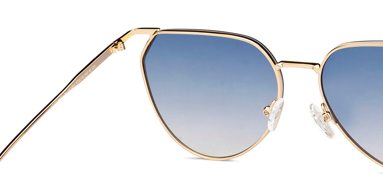 Gold Aviator Full Rim Unisex Sunglasses by Vincent Chase-151081
