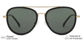 Gold Aviator Full Rim Unisex Sunglasses by Vincent Chase Polarized-138637