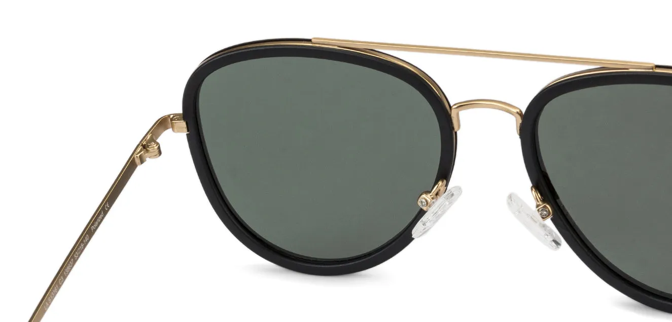 Gold Aviator Full Rim Unisex Sunglasses by Vincent Chase Polarized-138637