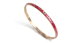 Great Wave - Ruby gold bangles for women