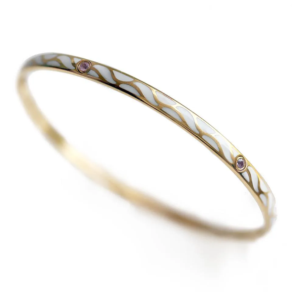 Great Wave - Sapphire gold bangles for women
