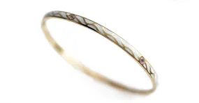 Great Wave - Sapphire gold bangles for women