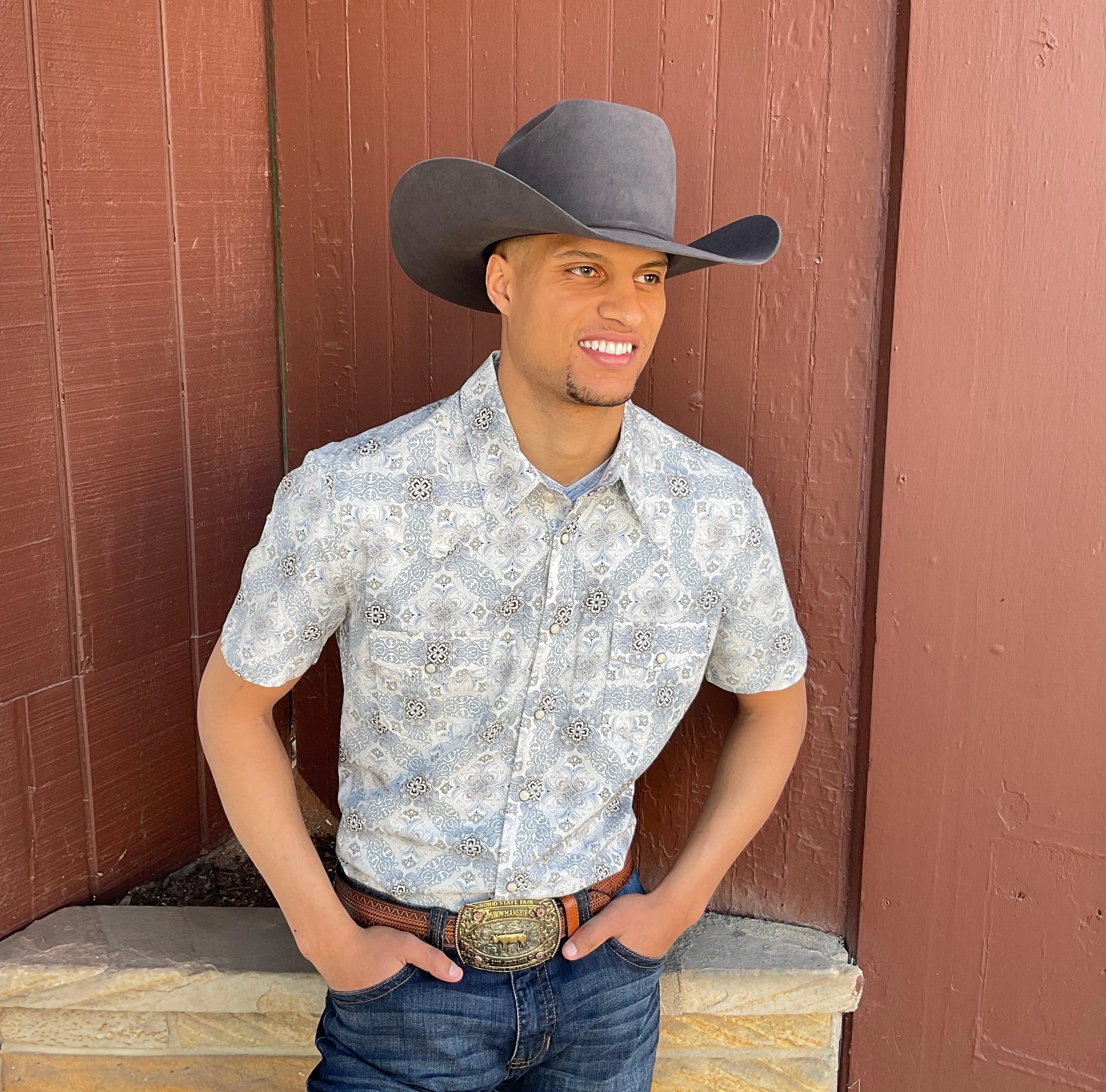 Greeley Hat Works Competitor Gunmetal Grey Brick Top Cowboy Hat PCCGMG