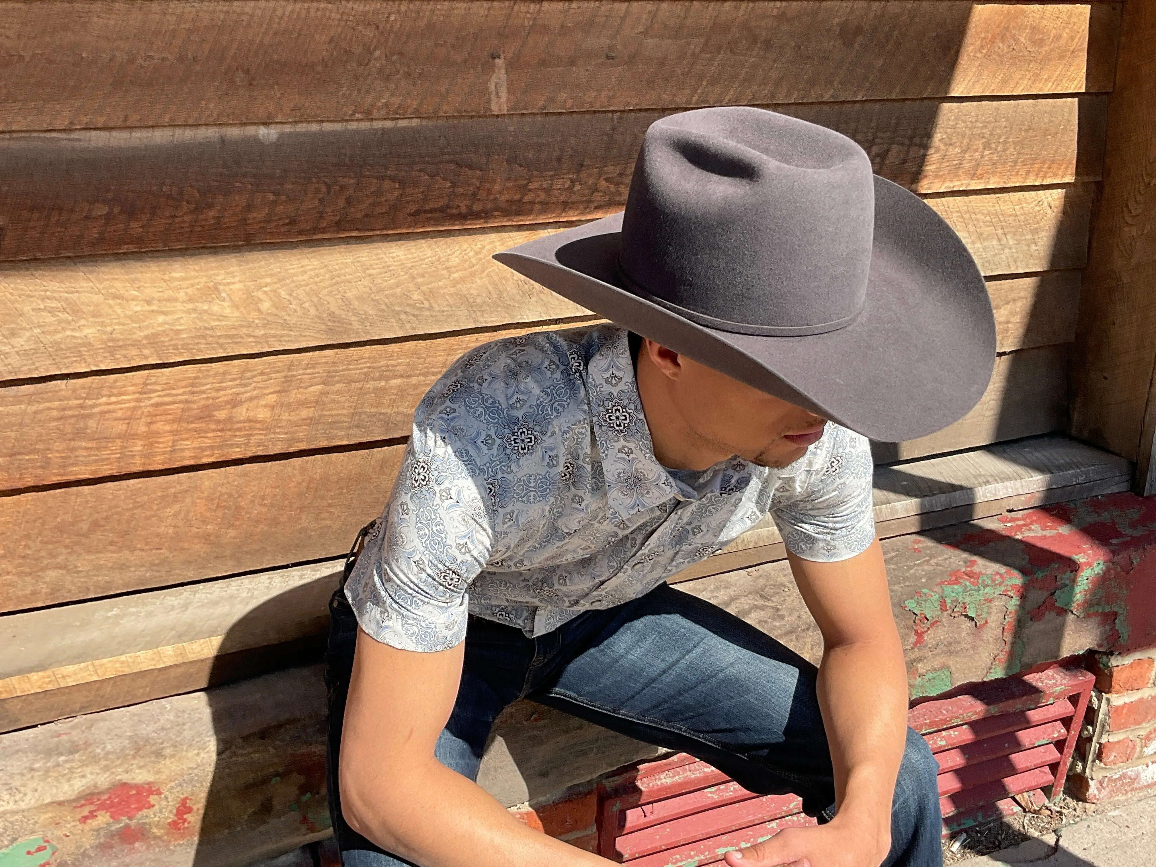 Greeley Hat Works Competitor Gunmetal Grey Brick Top Cowboy Hat PCCGMG