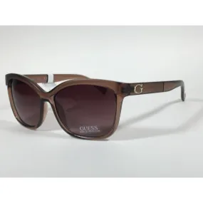Guess Designer Sunglasses Brown Crystal Brown Gradient Lens GF0300 45F