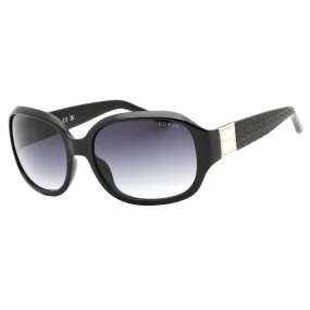 Guess Factory Women's Sunglasses - Shiny Black Rectangular Plastic Frame | GF6121 01B