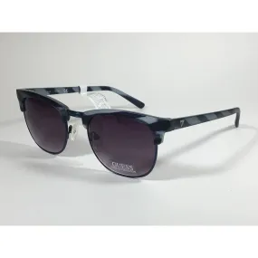Guess Square Club Sunglasses Blue Stripes Smoke Gradient Lens GF0170 91B