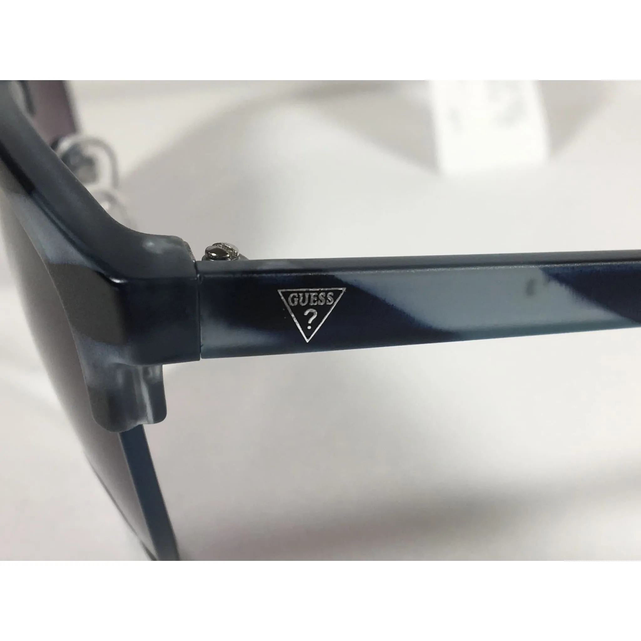 Guess Square Club Sunglasses Blue Stripes Smoke Gradient Lens GF0170 91B