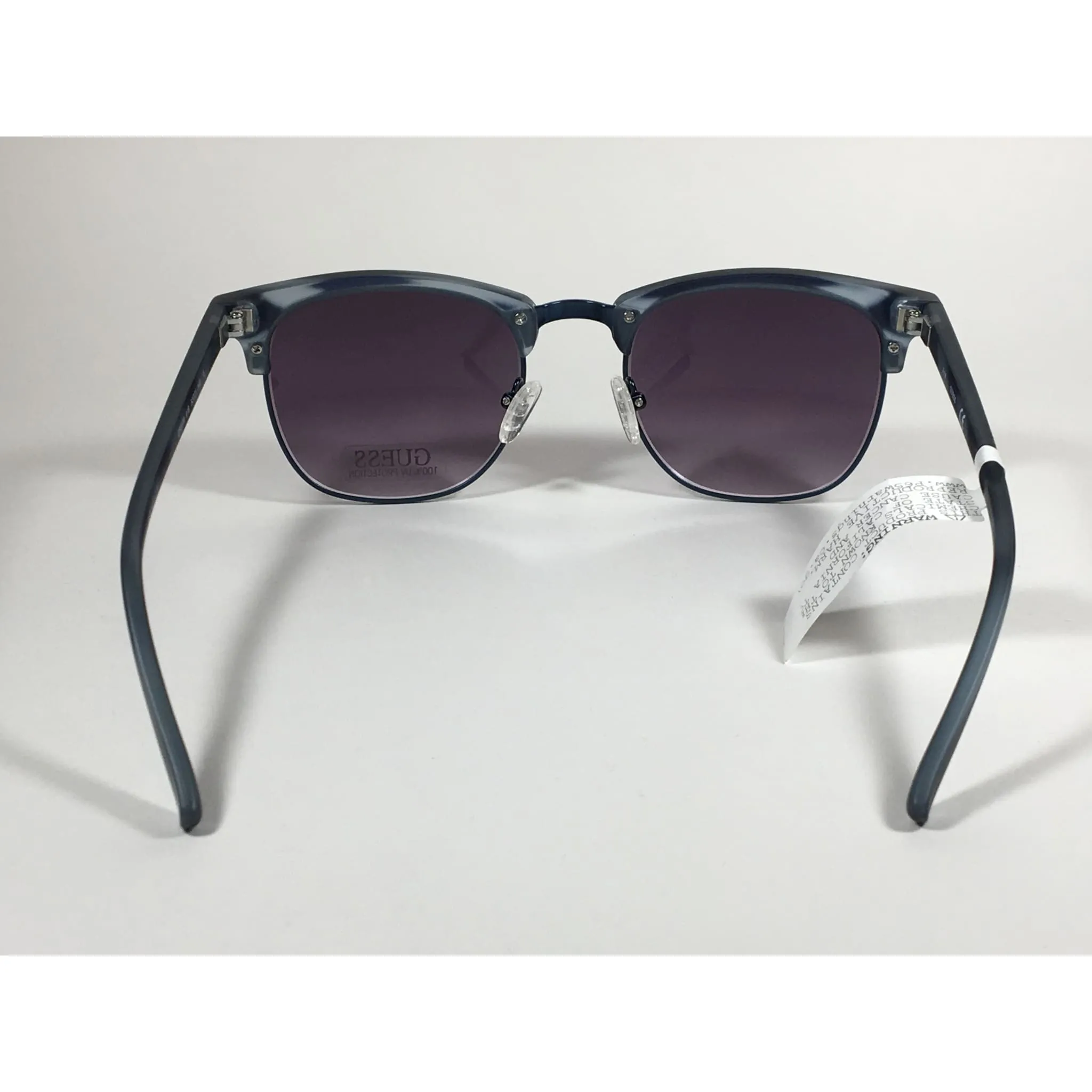 Guess Square Club Sunglasses Blue Stripes Smoke Gradient Lens GF0170 91B