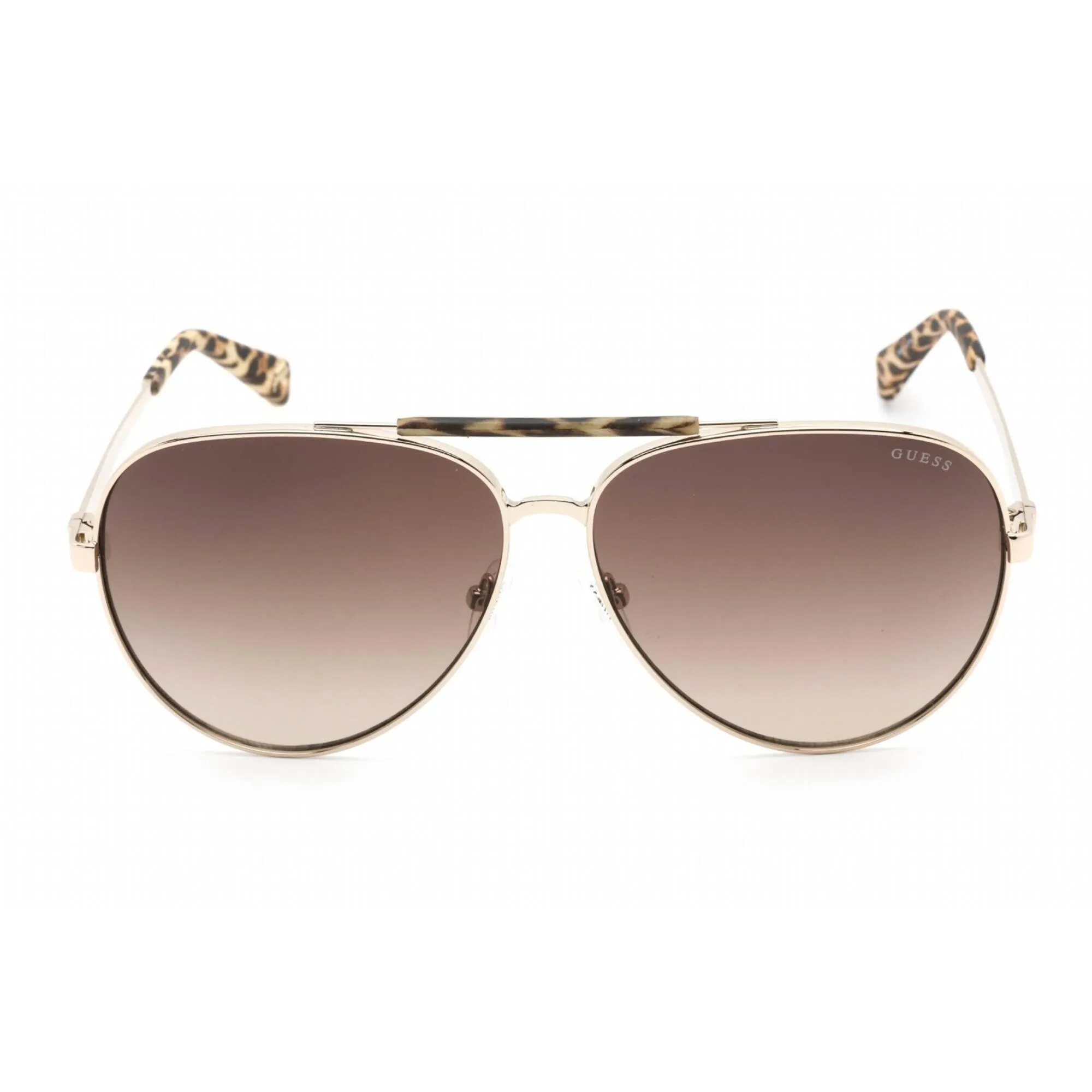 Guess Women's Sunglasses - Adjustable Nose Pad Gold Metal Aviator Frame | GU5209 32F