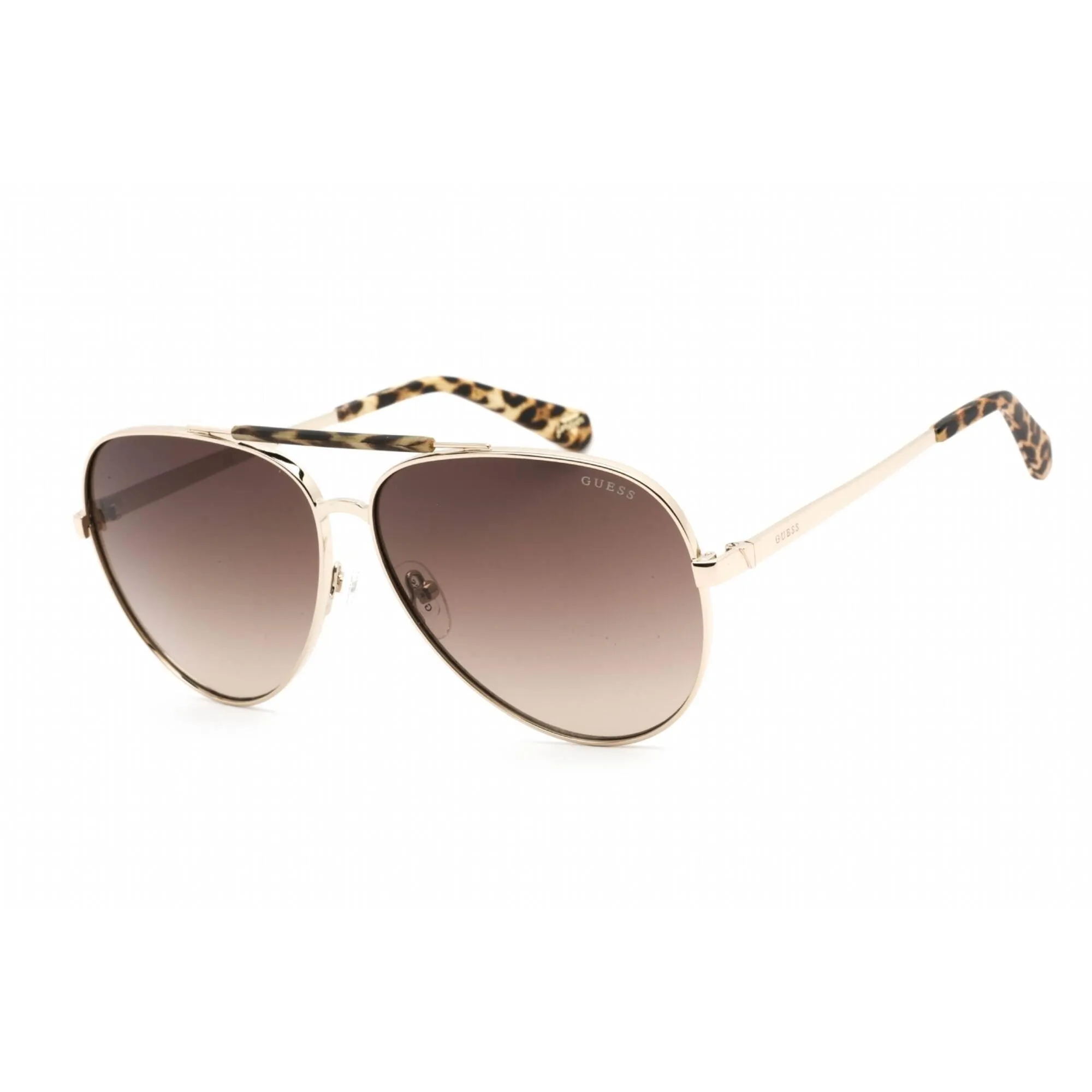 Guess Women's Sunglasses - Adjustable Nose Pad Gold Metal Aviator Frame | GU5209 32F