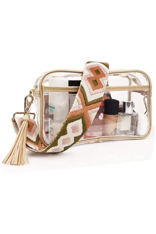 Guitar Strap Transparent Crossbody Bag