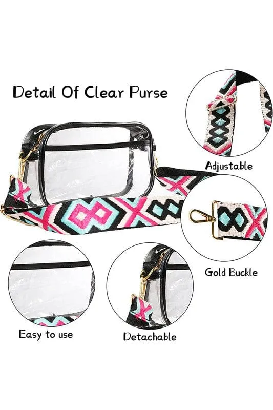 Guitar Strap Transparent Crossbody Bag