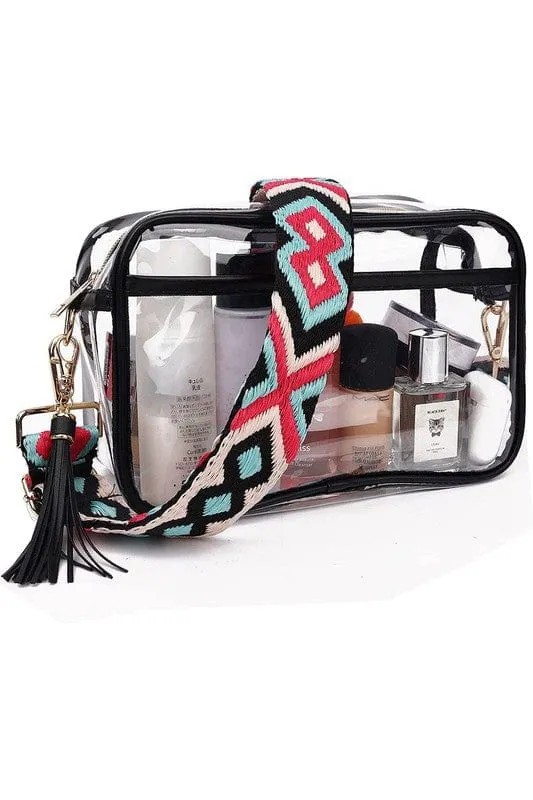 Guitar Strap Transparent Crossbody Bag