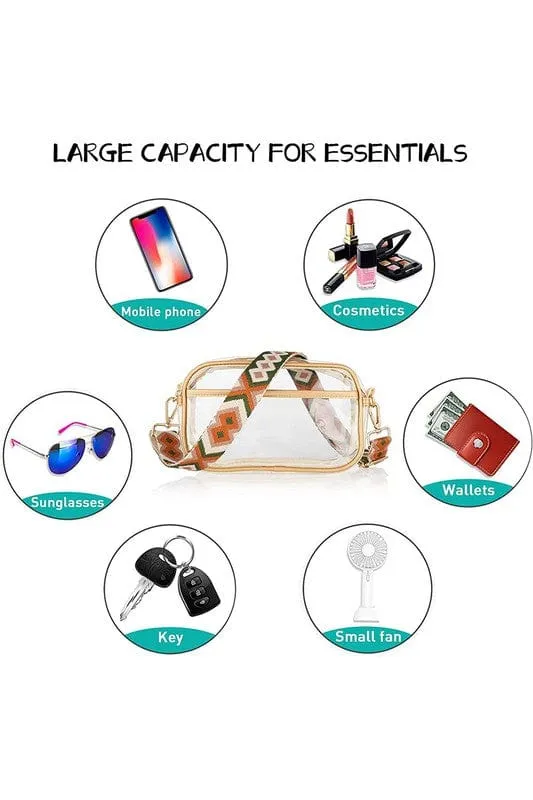 Guitar Strap Transparent Crossbody Bag