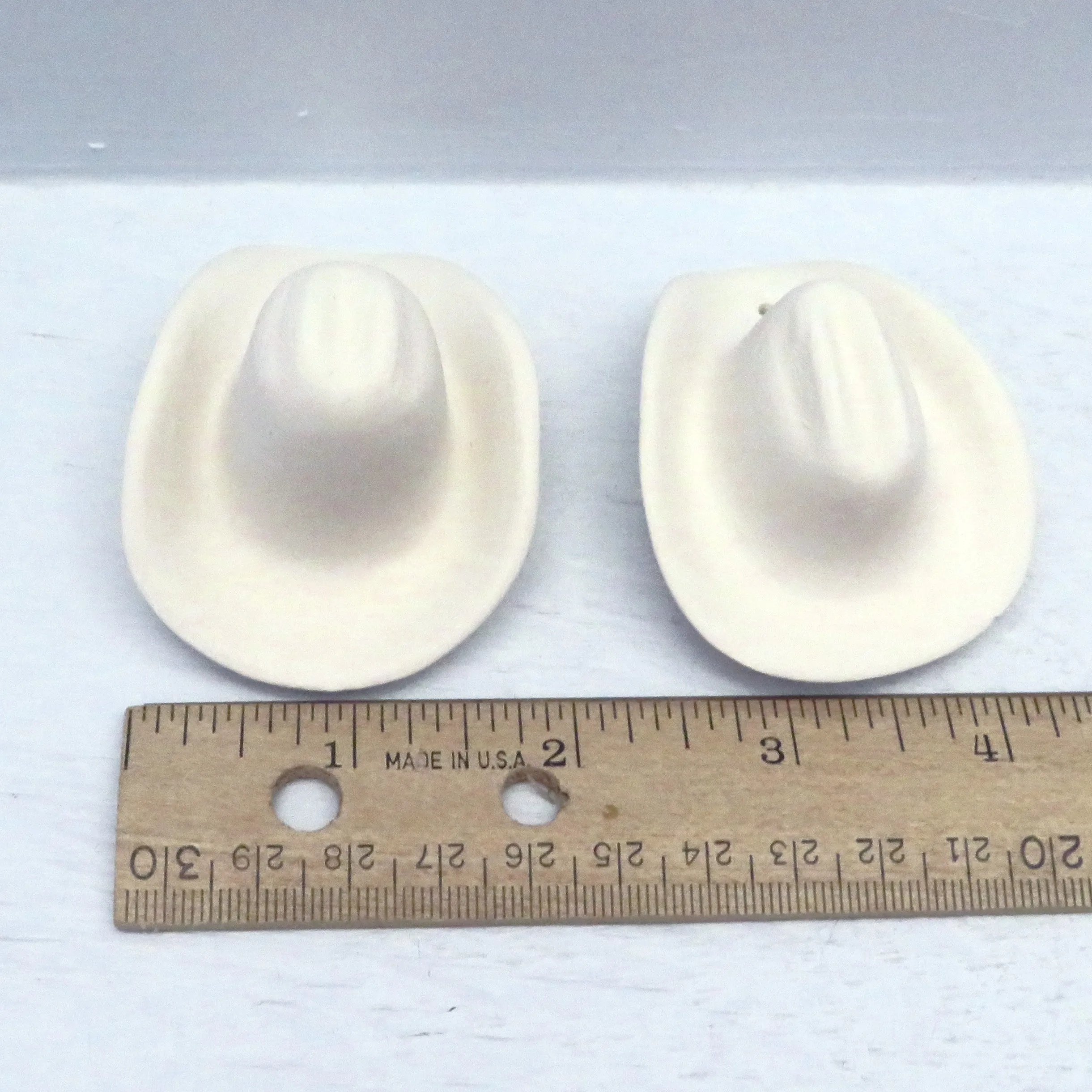 Handmade Ready to Paint Ceramic Cowboy Hat Christmas Tree Ornaments