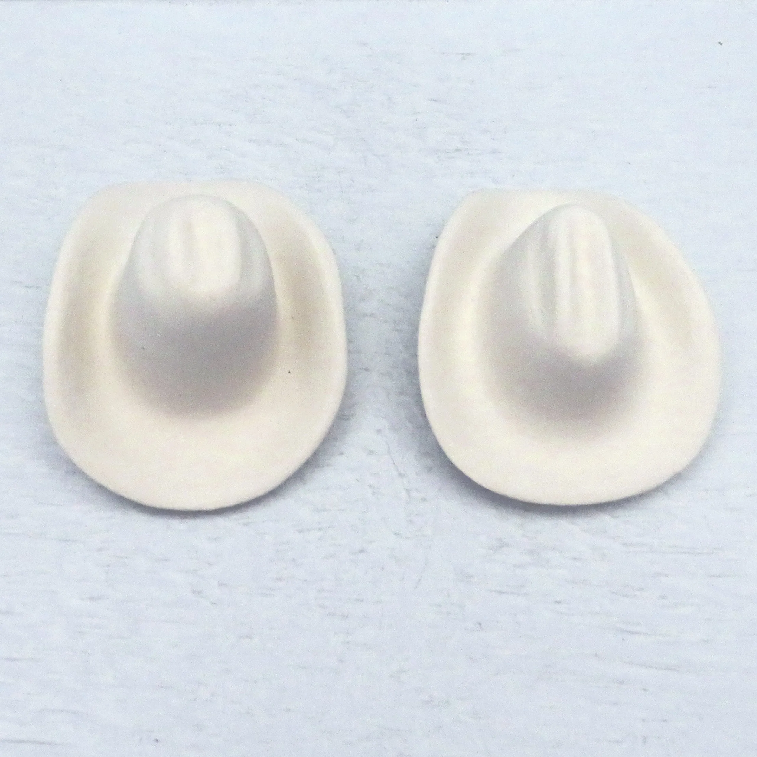 Handmade Ready to Paint Ceramic Cowboy Hat Christmas Tree Ornaments