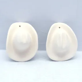 Handmade Ready to Paint Ceramic Cowboy Hat Christmas Tree Ornaments