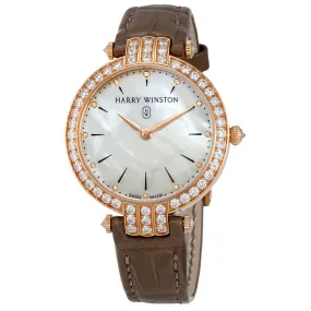 Harry Winston Premier Mother Of Pearl Dial Ladies Diamond Watch PRNQHM36RR008