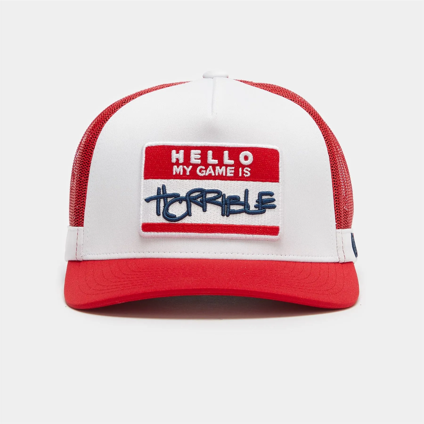 Hello Interlock Knit Trucker Hat Snow - AW23