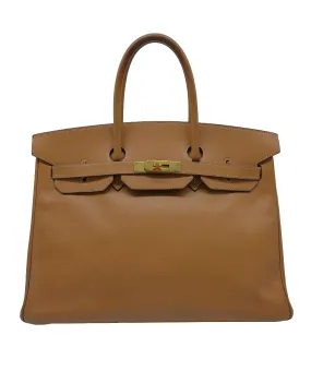 Hermès Birkin 35 Natural Courchevel GHW #E RJC3026