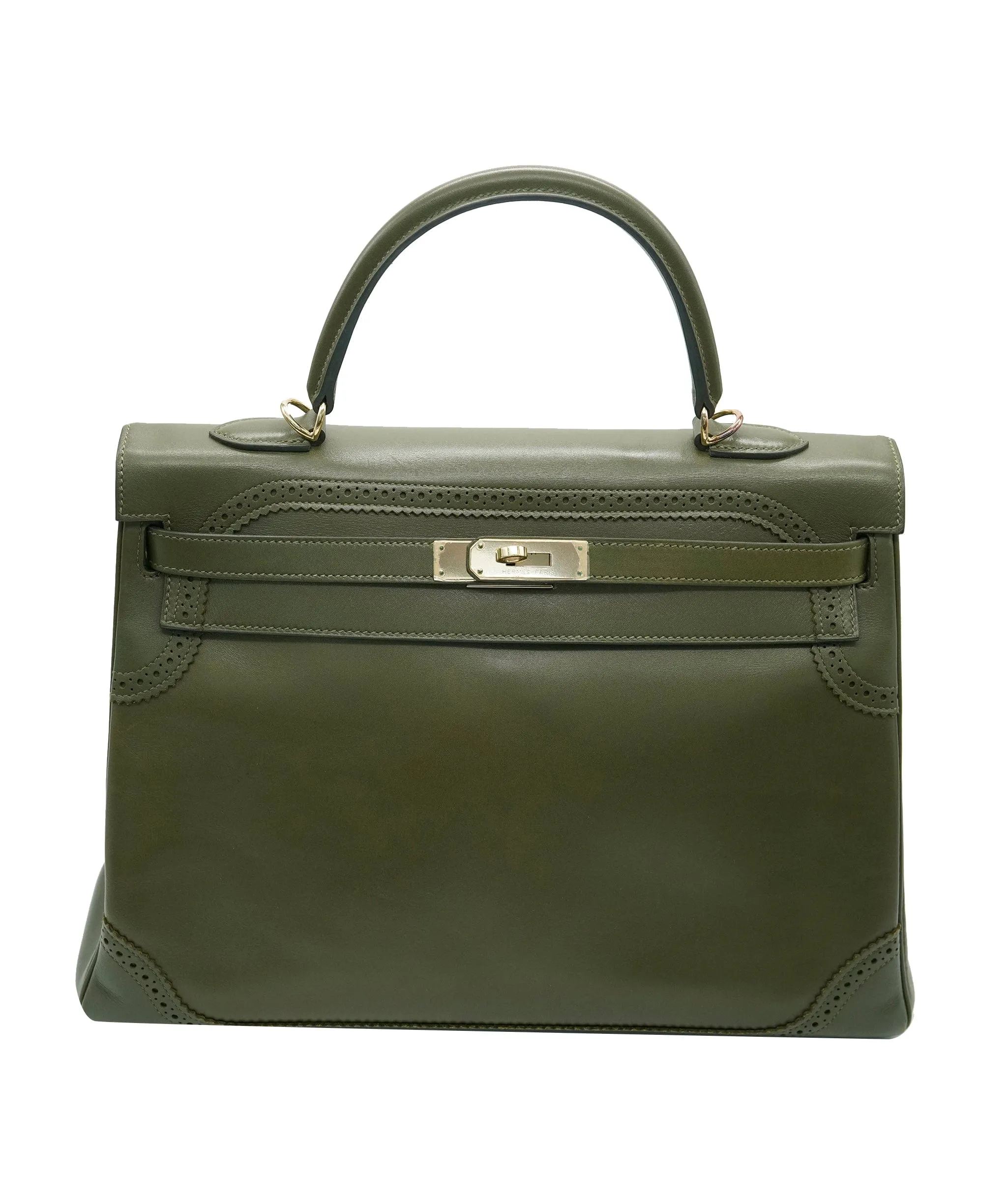 Hermès Kelly 35 Ghillies Vert Veronese Tadelakt GHW ASC4960