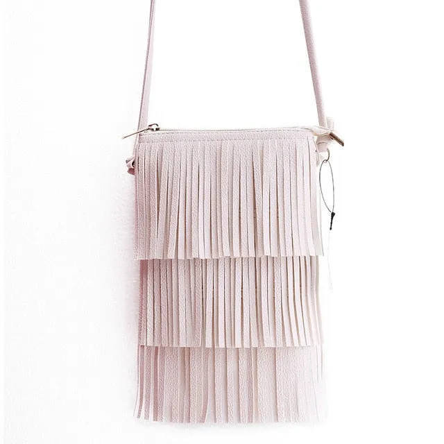 Hot Sale Mini Tassel Women Handbags Messenger Bag Ladies Crossbody Bag Vintage Small Phone Bag Bolsa Feminina
