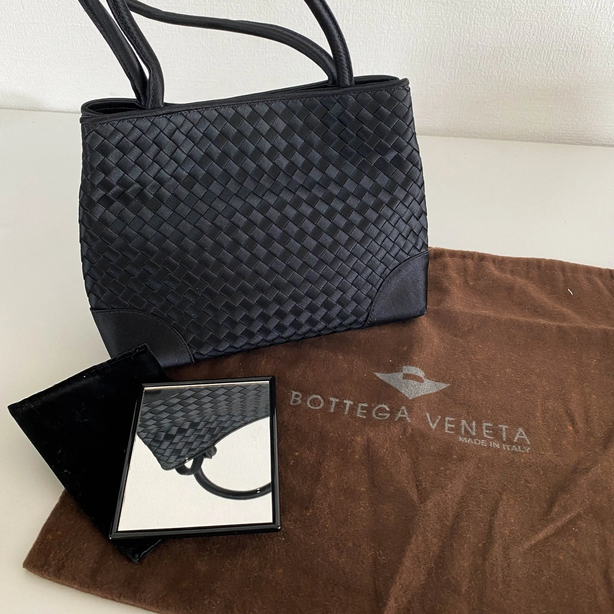 Intrecciato Satin Mini Handbag