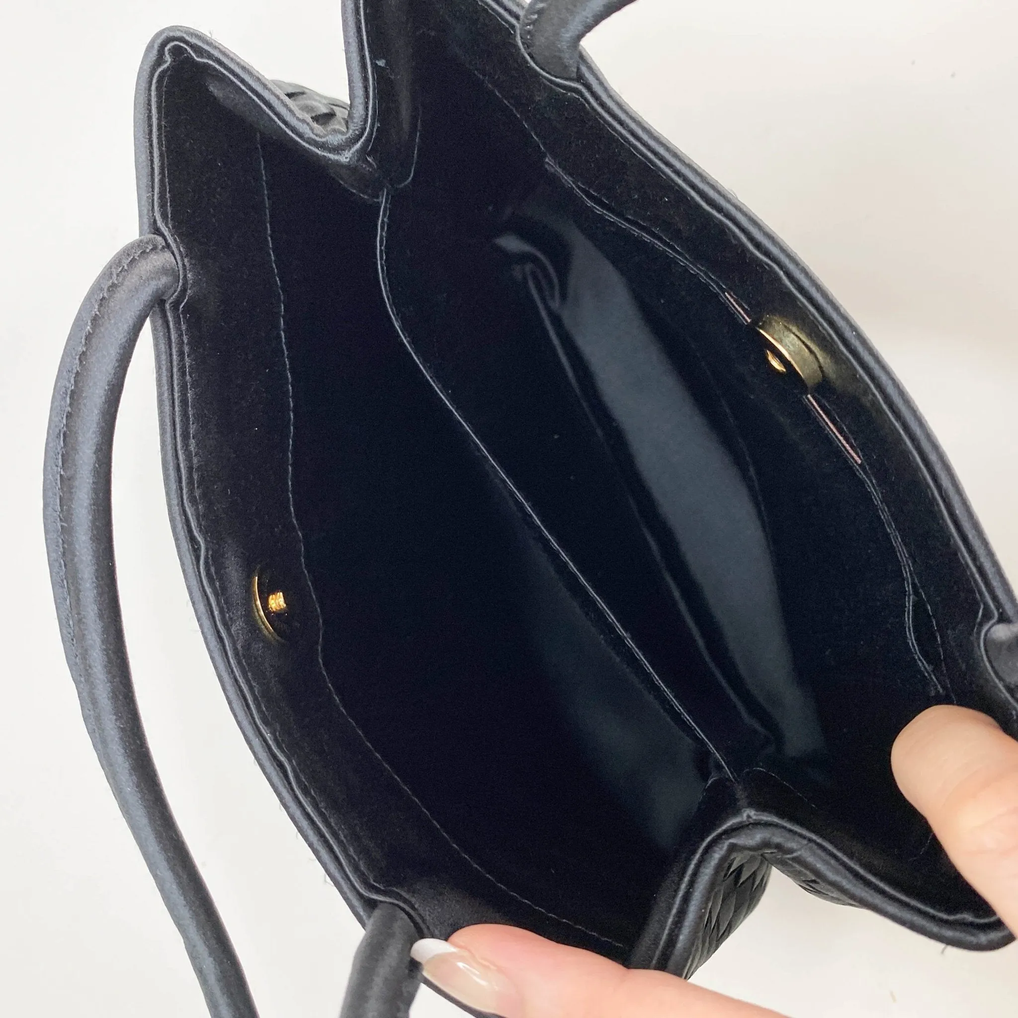 Intrecciato Satin Mini Handbag