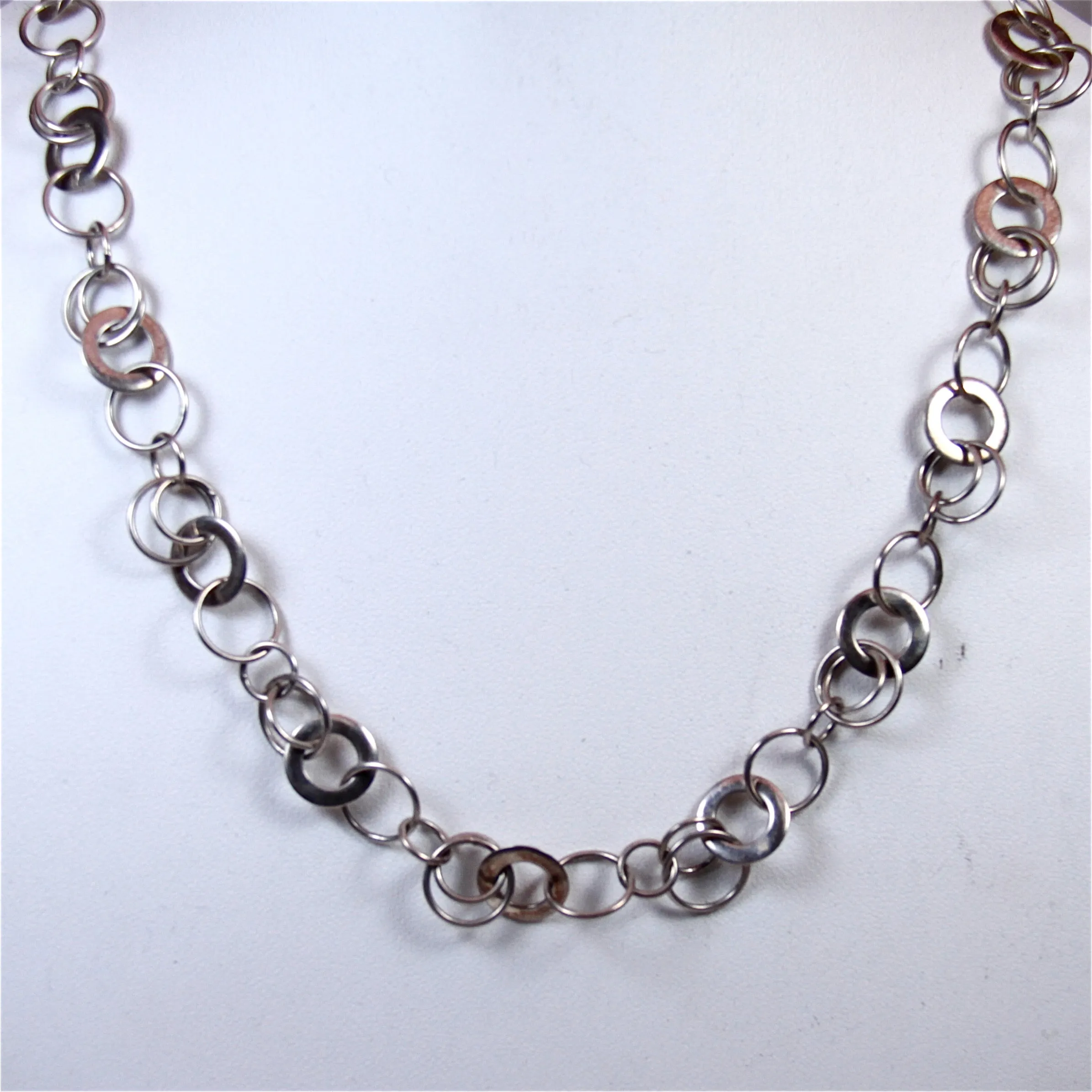 Italy Milor Sterling Silver Chunky Curb Link Bracelet and Necklace Set