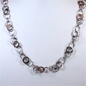 Italy Milor Sterling Silver Chunky Curb Link Bracelet and Necklace Set