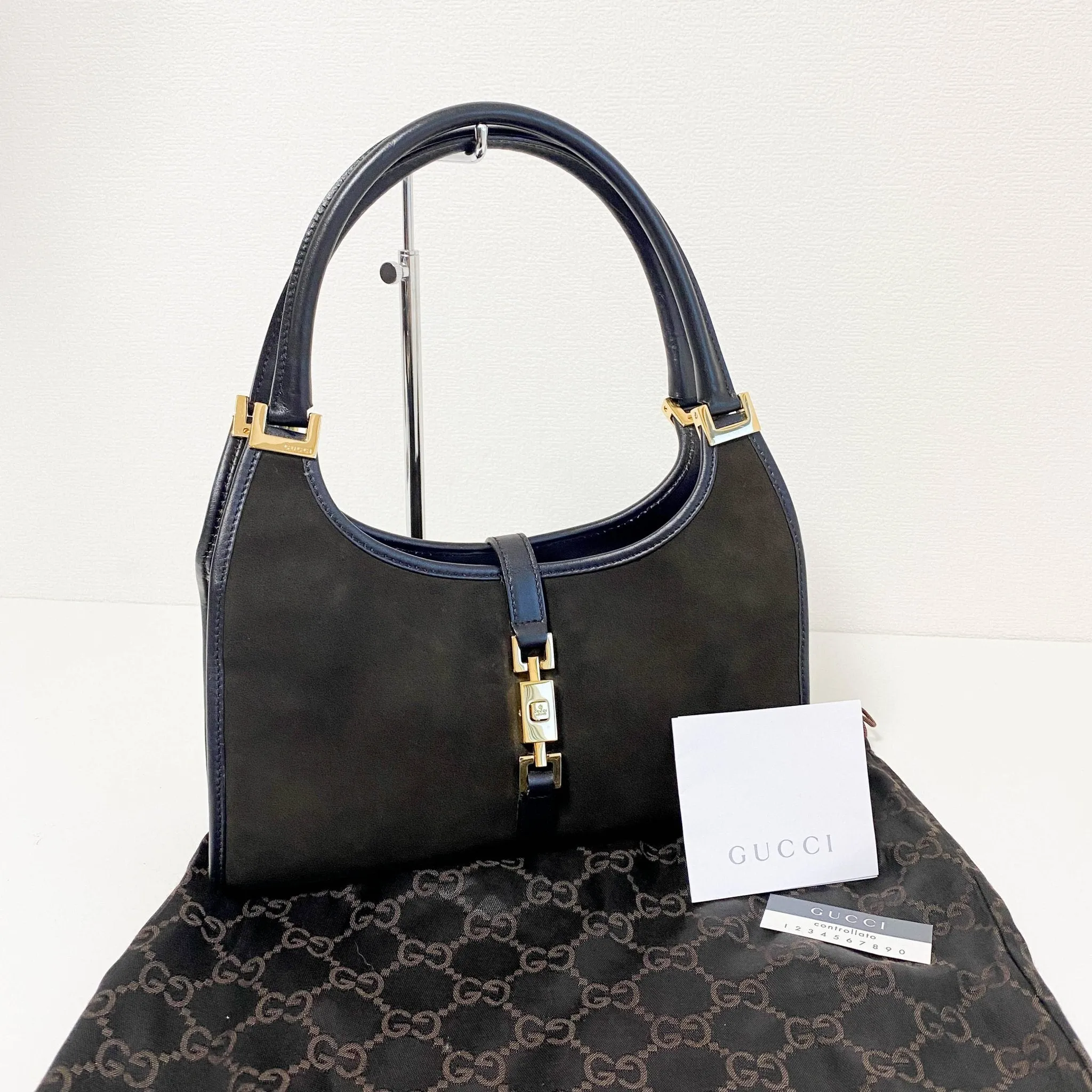 Jackie Dark Green Suede Shoulder Bag