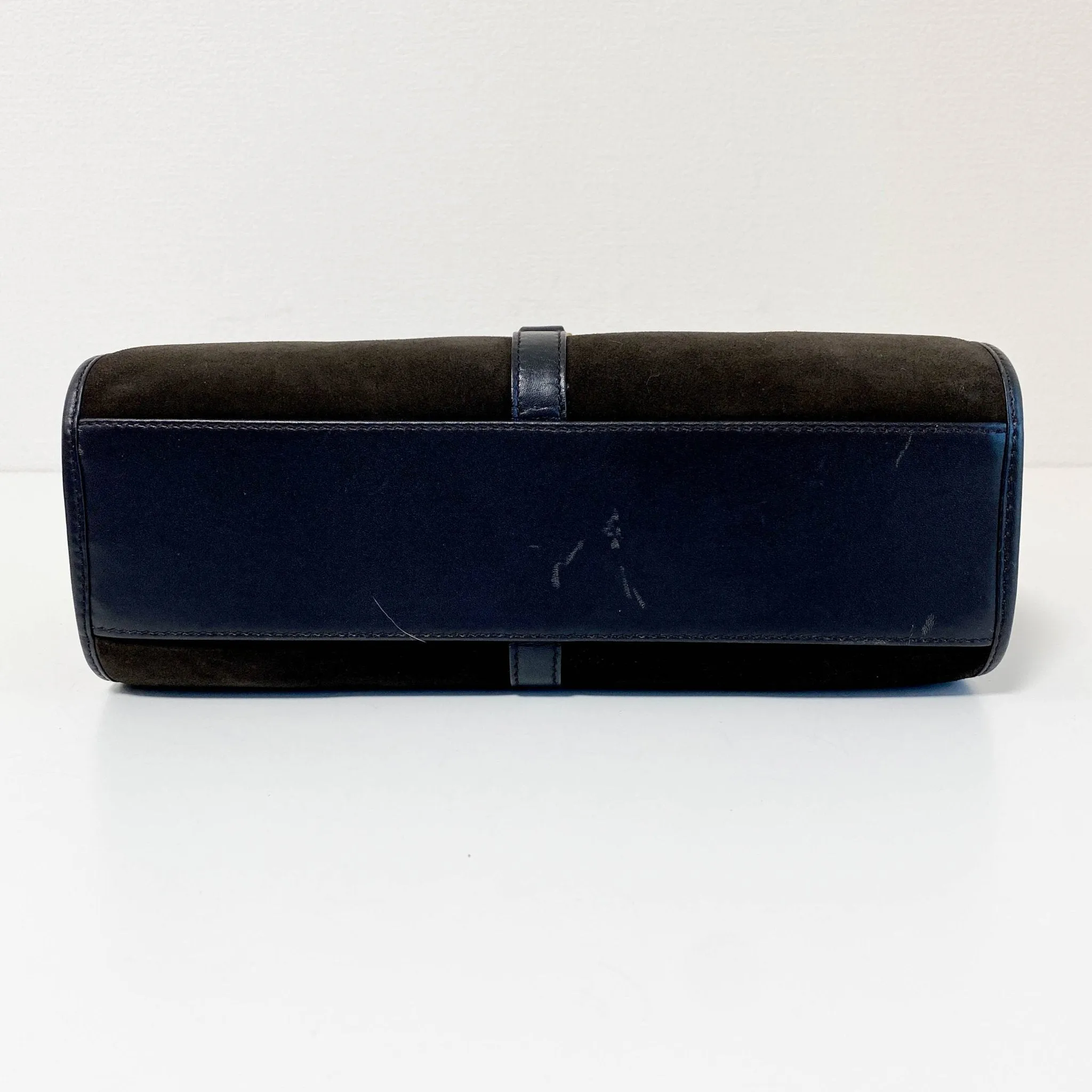 Jackie Dark Green Suede Shoulder Bag