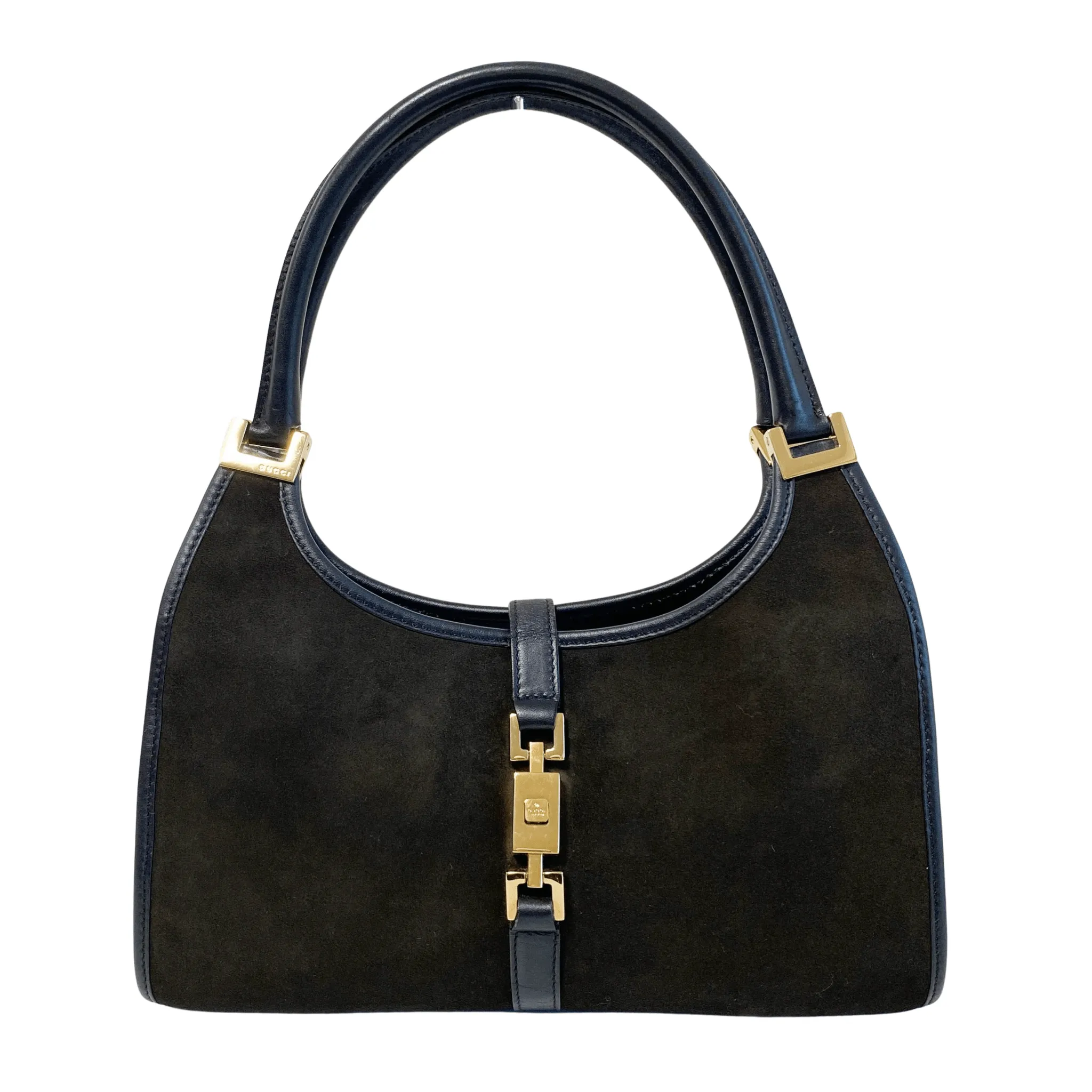 Jackie Dark Green Suede Shoulder Bag