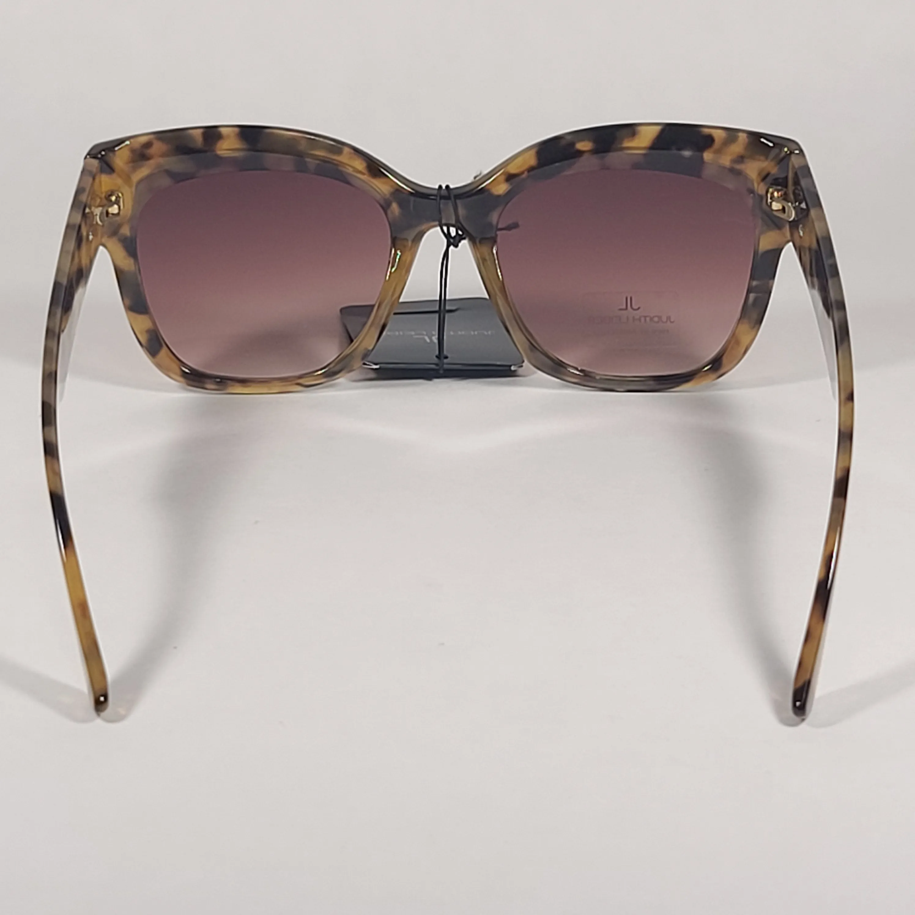 JL By Judith Leiber Foxy Square Sunglasses Milk Tortoise Frame Brown Gradient Lens