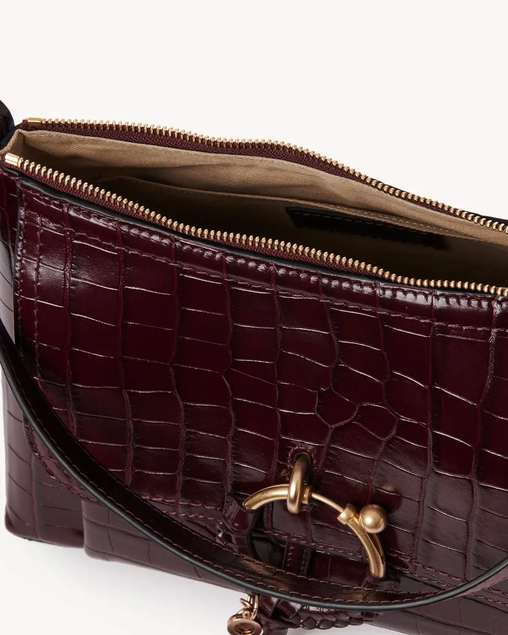 Joan Small Cross Body Bag in Dark Brown
