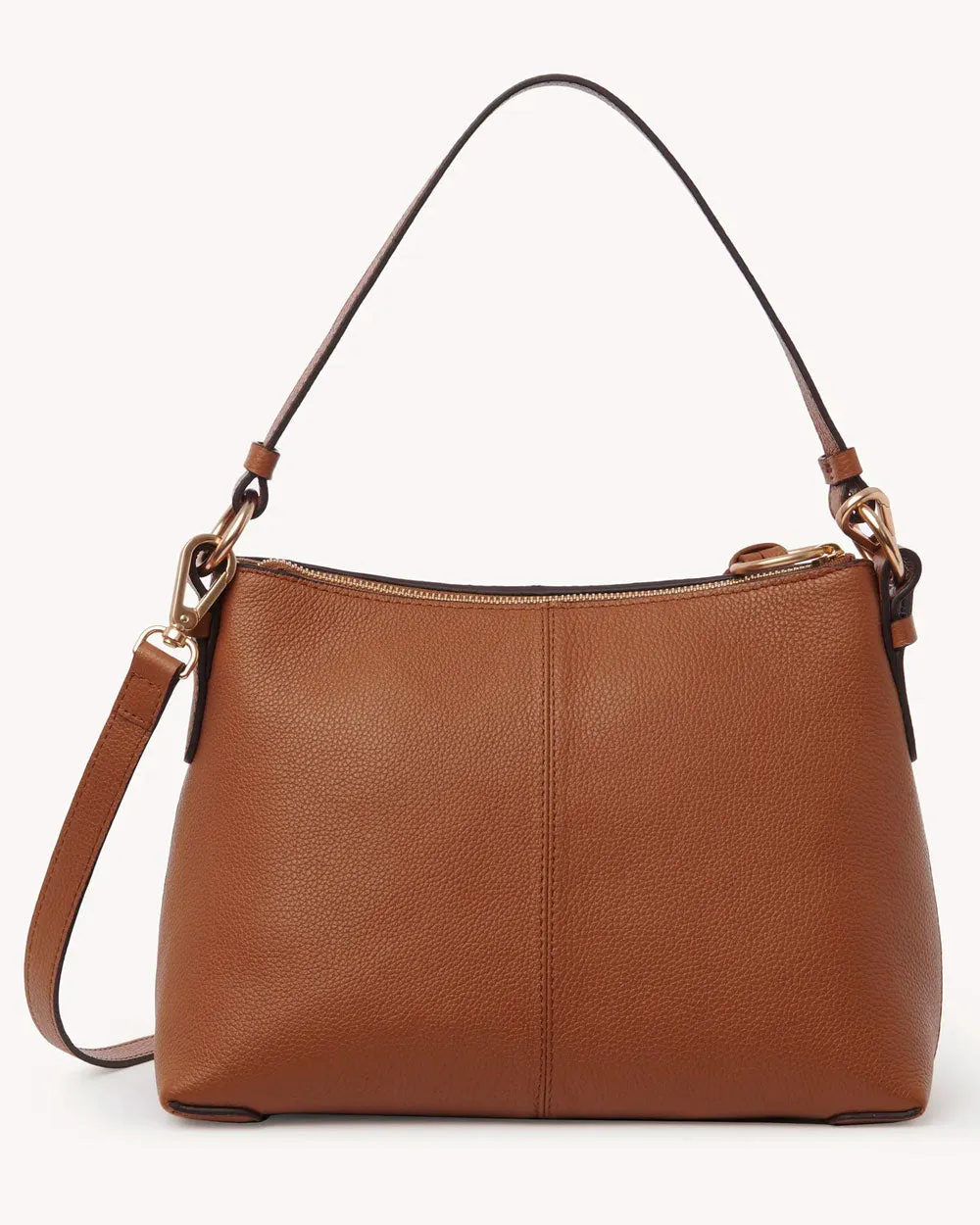 Joan Small Suede Hobo Bag in Caramello