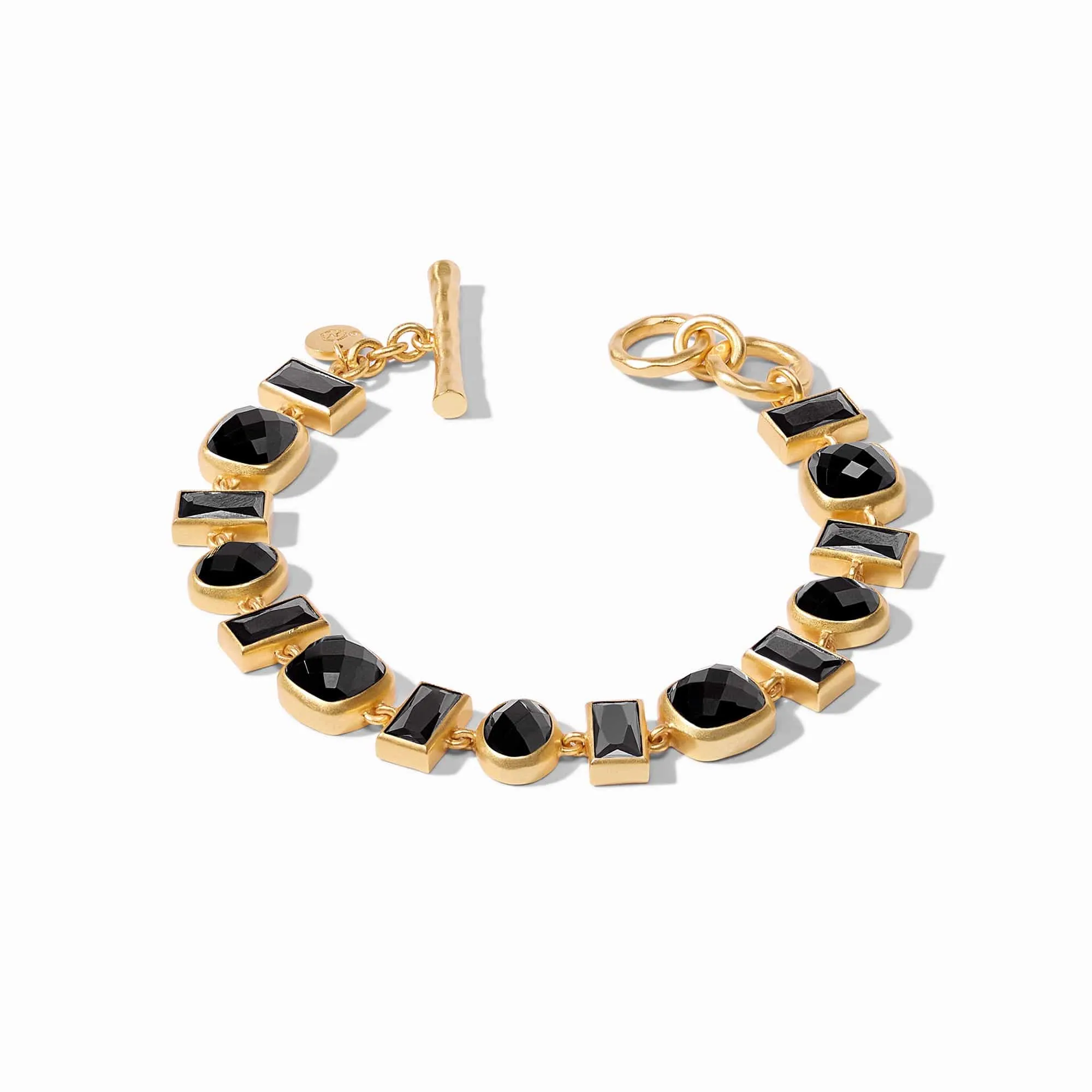 Julie Vos Antonia Tennis Bracelet with Obsidian Black Stones