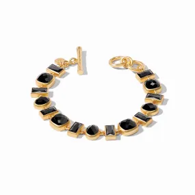Julie Vos Antonia Tennis Bracelet with Obsidian Black Stones
