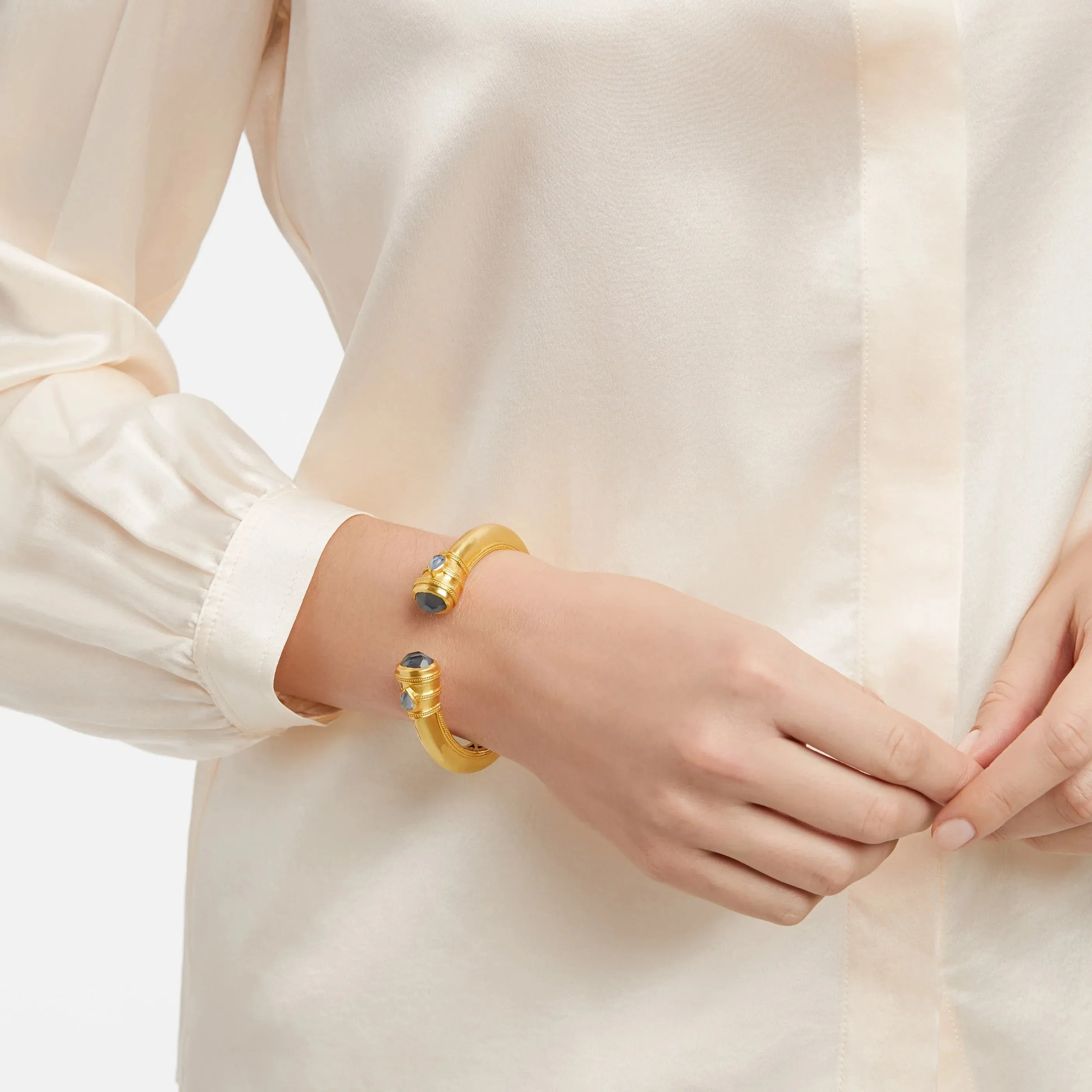 Julie Vos Cannes Demi Cuff - Iridescent Chalcedony Blue | Regular