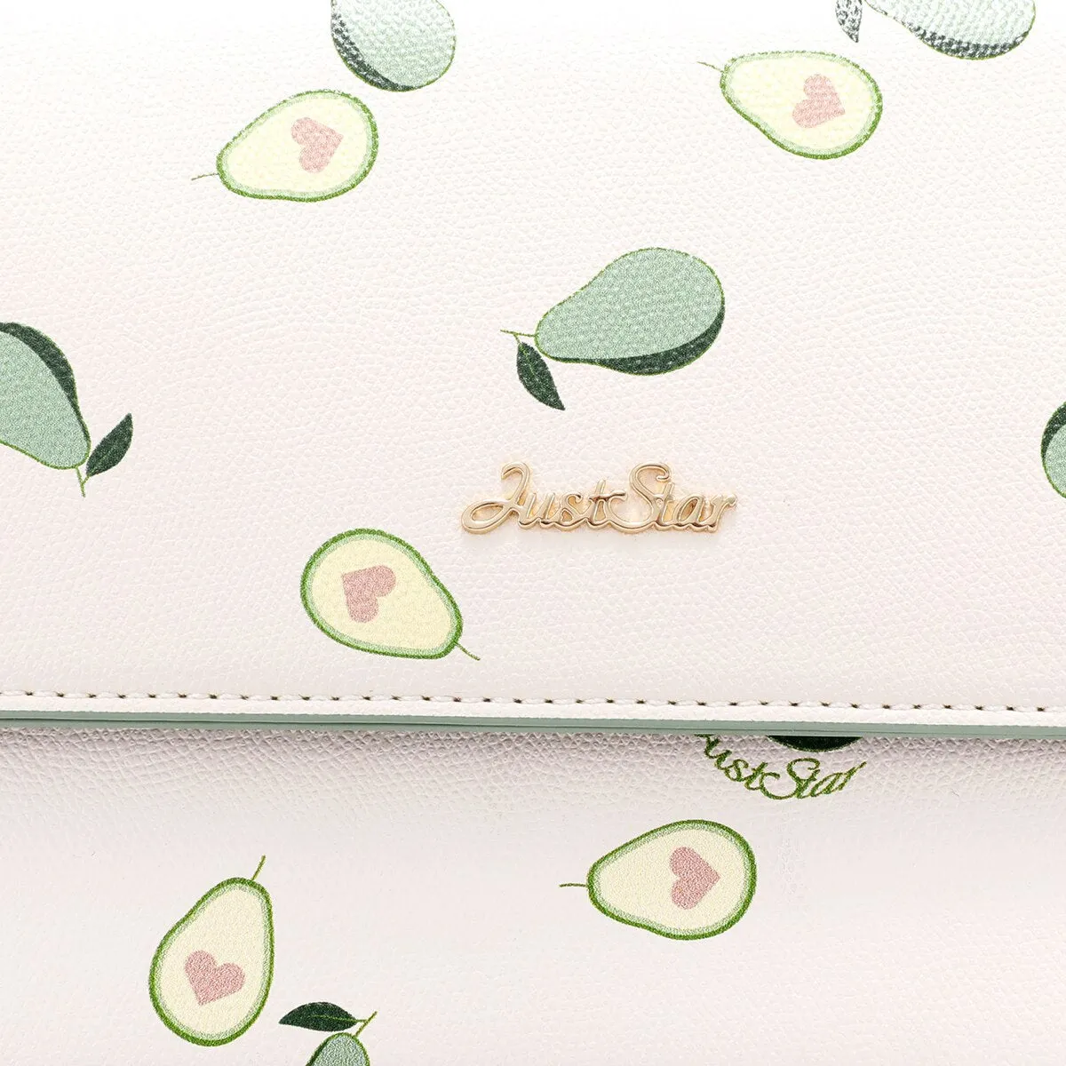 JUST STAR Women's PU Leather Handbags Ladies Fashion Avocado Fruit Printing Shoulder Tote Purse Female Chains Flap Messenger Bag