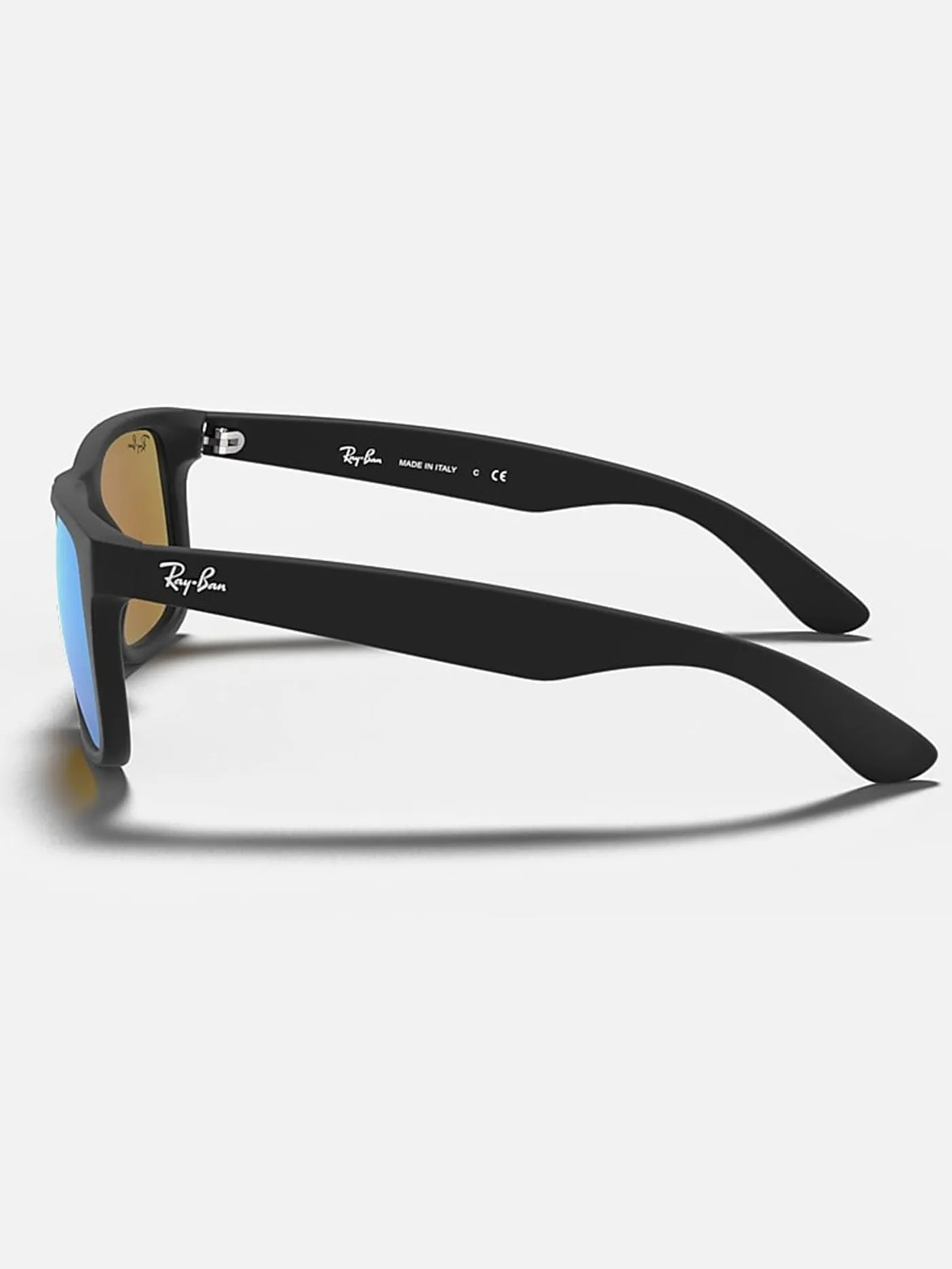 Justin Matte Black/Blue Mirror Sunglasses